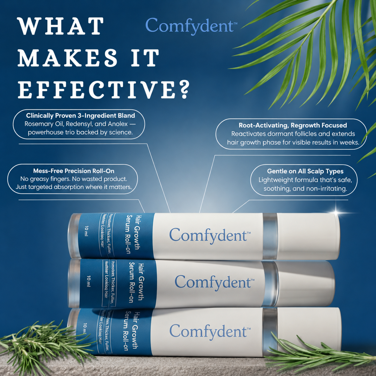 Comfydent hair growth serum product benefits
